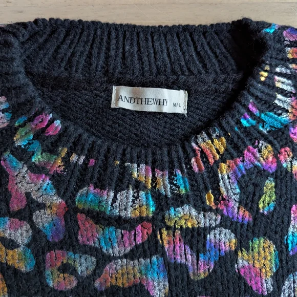 AndTheWhy Animal Print Sweater NWOT - Picture 5 of 5